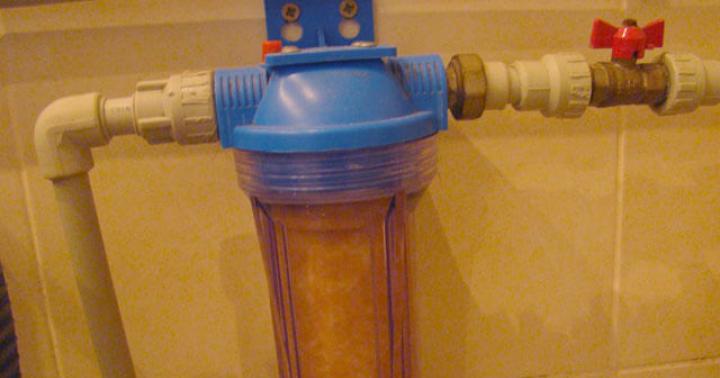 Coarse water filter - installation and replacement