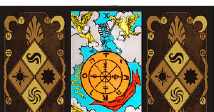 Tarot card Wheel of Fortune - meaning, interpretation and layouts in fortune telling